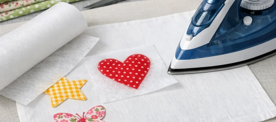 Buegeleisen: Stoffapplikationen mit Vlieseline fixieren