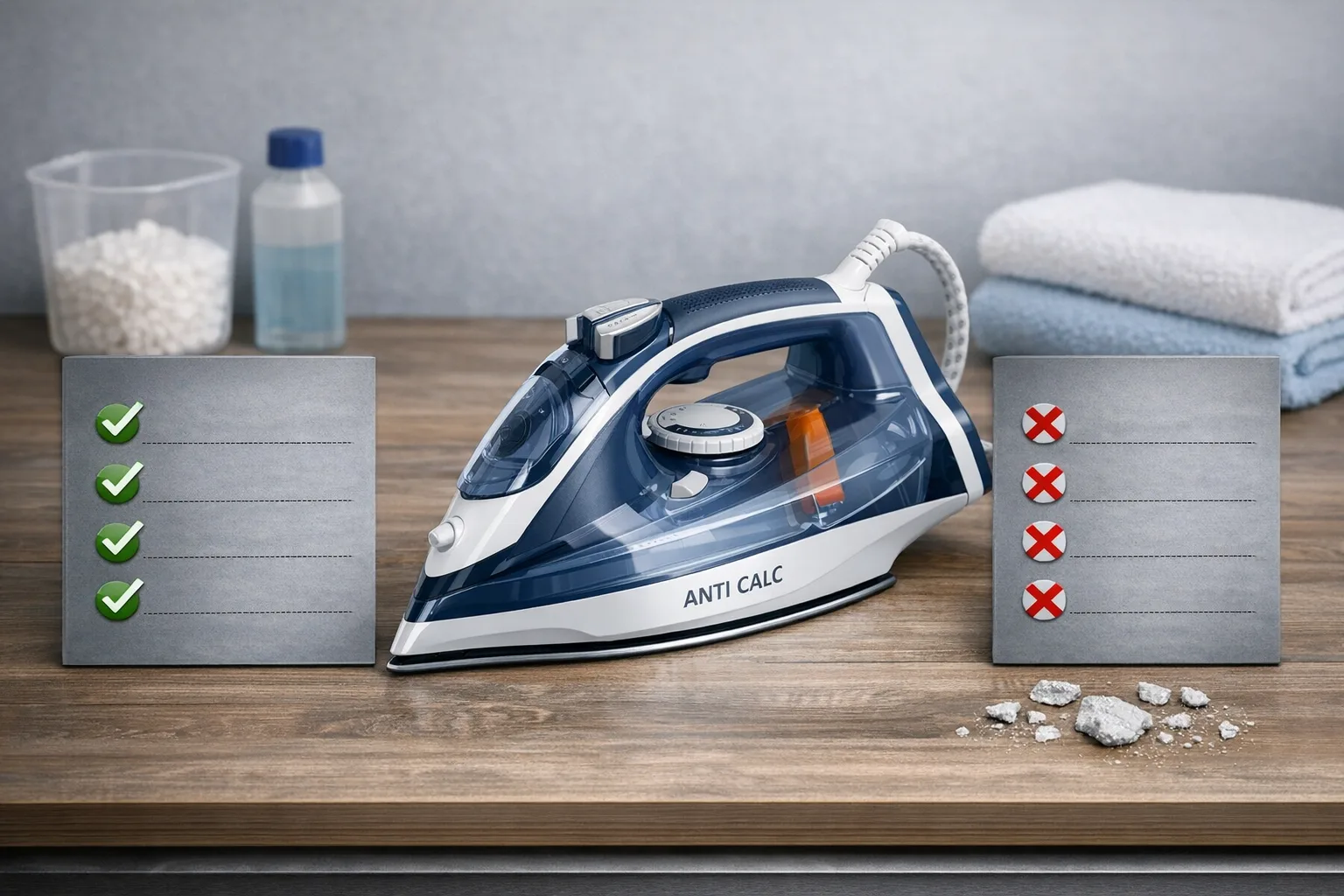 Buegeleisen mit Anti-Kalk-System vergleichen: Vorteile und Nachteile